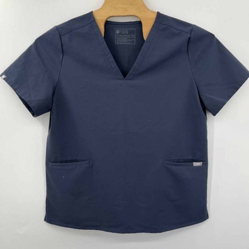 Figs Technical Collection Women's 2XL Gray V-Neck Casma Medical Scrub Top FW1100
